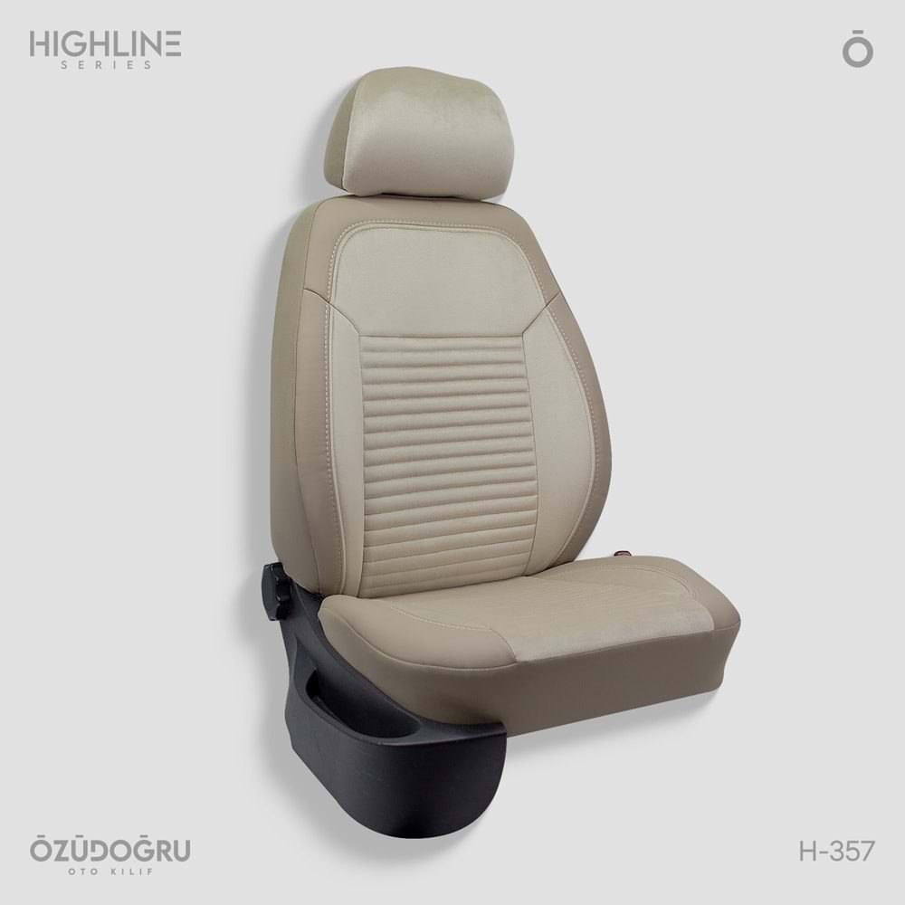 Oto Kılıf ( Highline ) 2+1 Ticari - H-357-BabyFace Krem/Krem