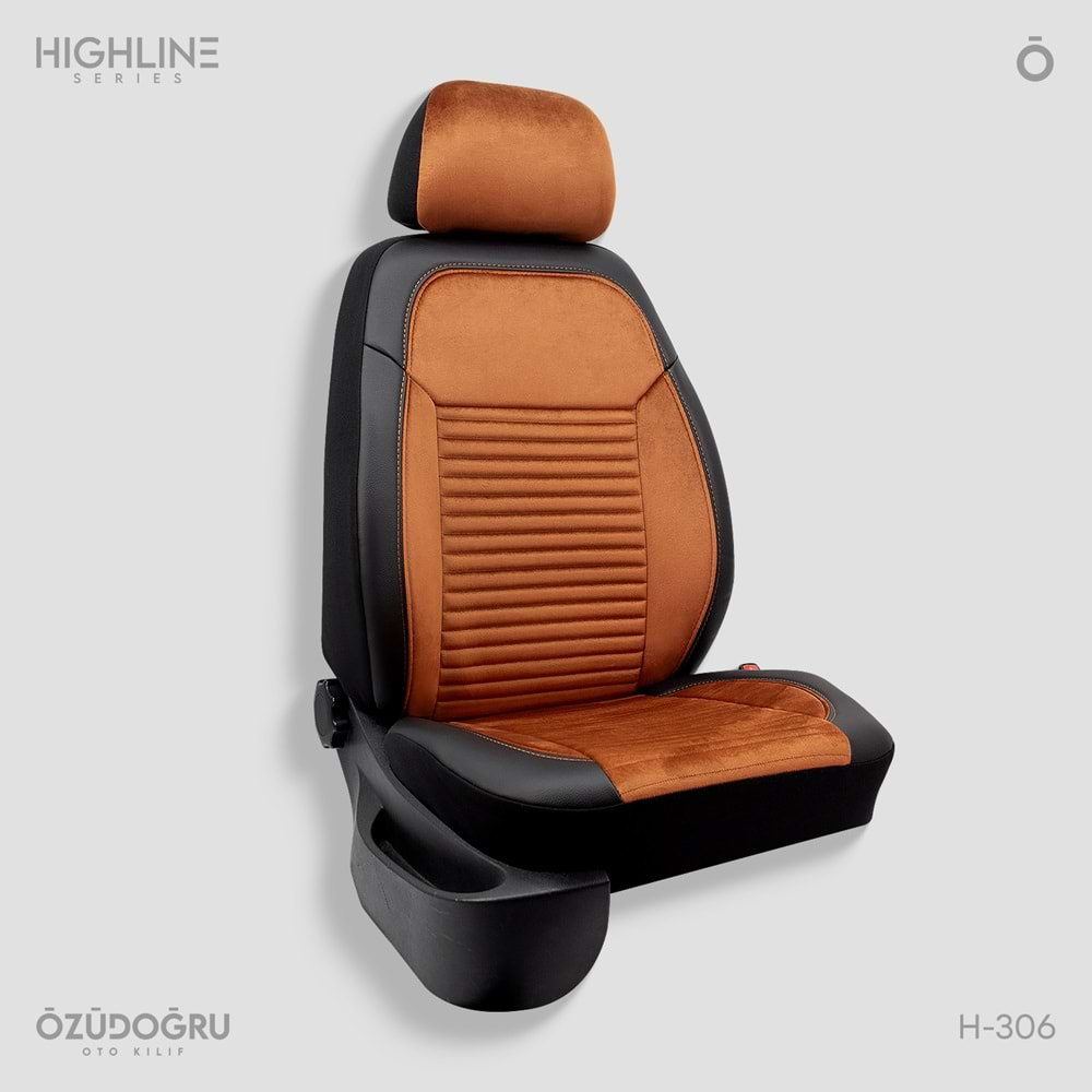 Oto Kılıf ( Highline ) - H-306-BabyFace Taba/Siyah