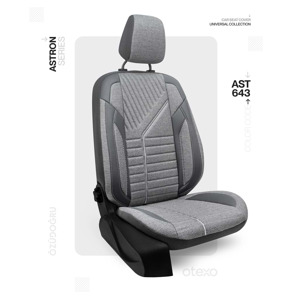 Oto Kılıf ( Astron ) - AST-643-Keten Füme/Gri