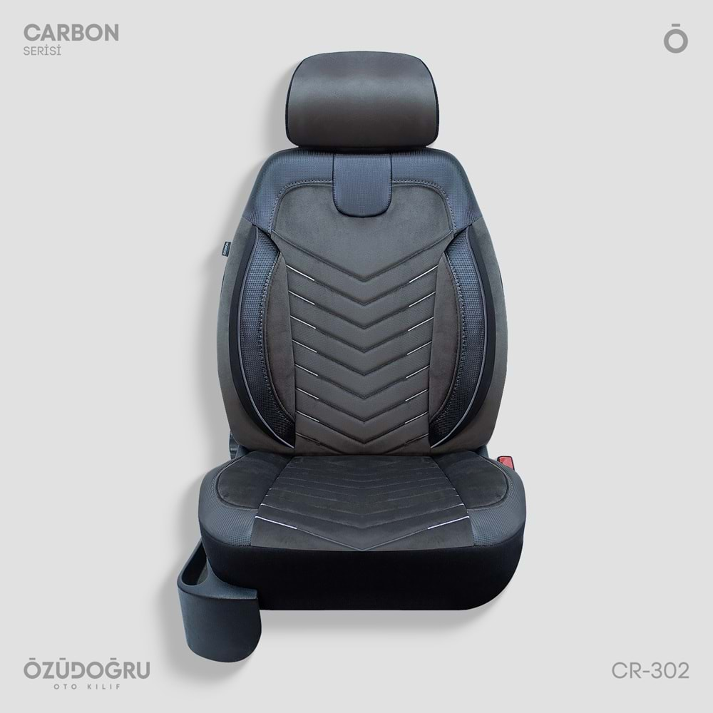 Oto Kılıf ( Carbon / Standart ) - CR-302-Füme/Siyah