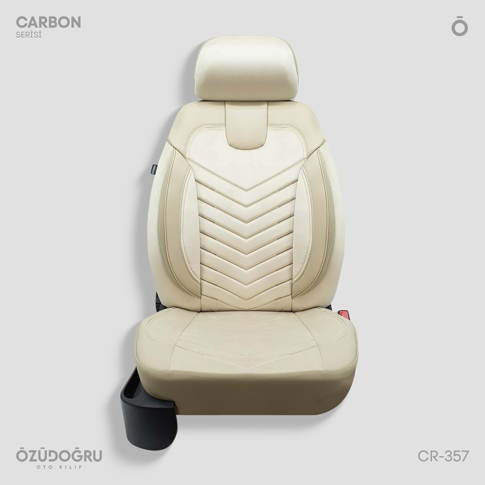 Oto Kılıf ( Carbon / Standart ) - CR-357-Krem/Krem