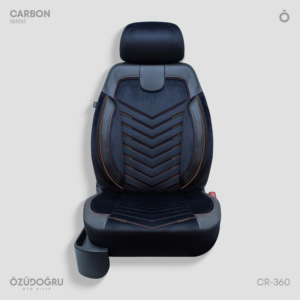 Oto Kılıf ( Carbon / Standart ) - CR-360-Siyah/Taba İp