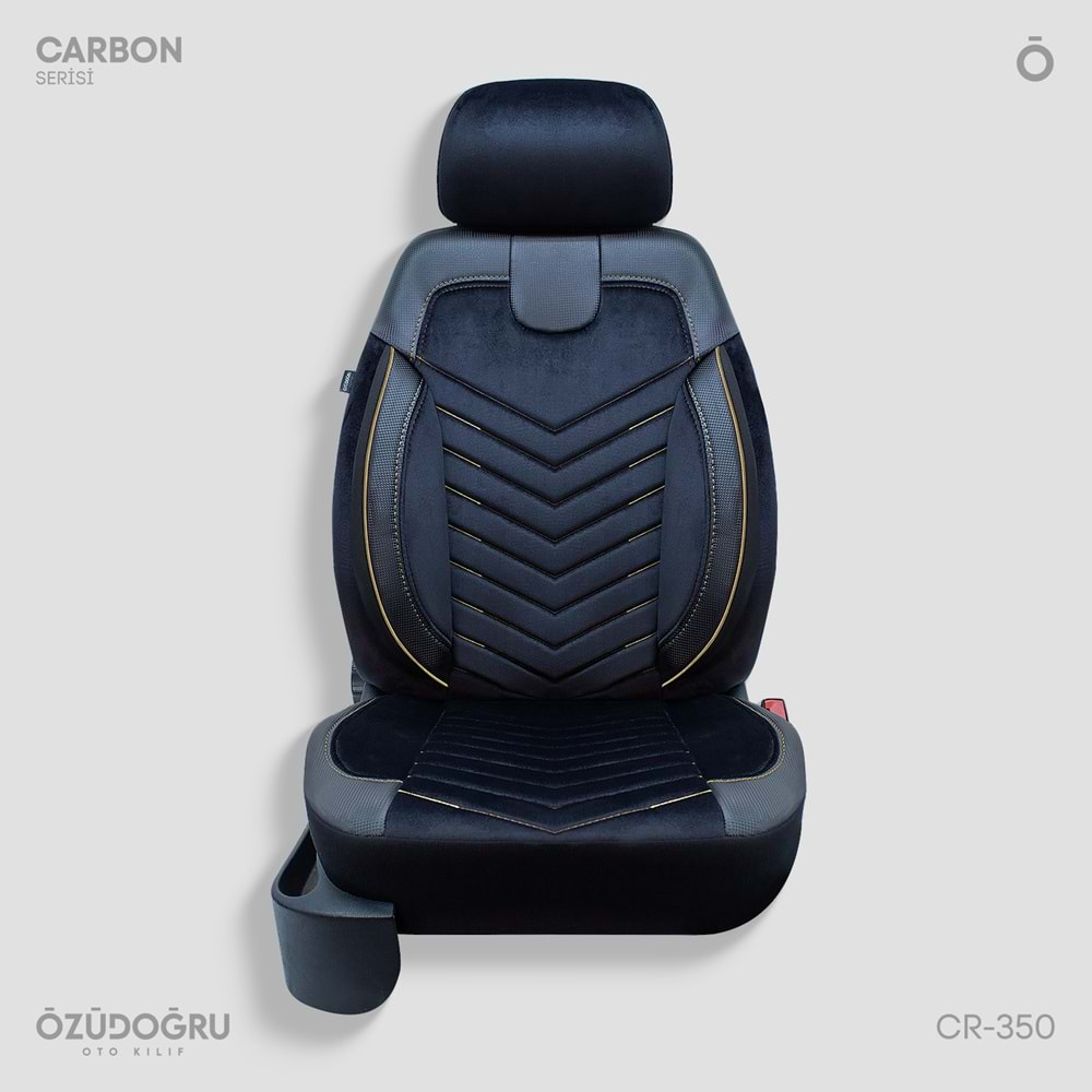 Oto Kılıf ( Carbon / Ticari 2+1 ) - CR-350-Siyah/Krem İp