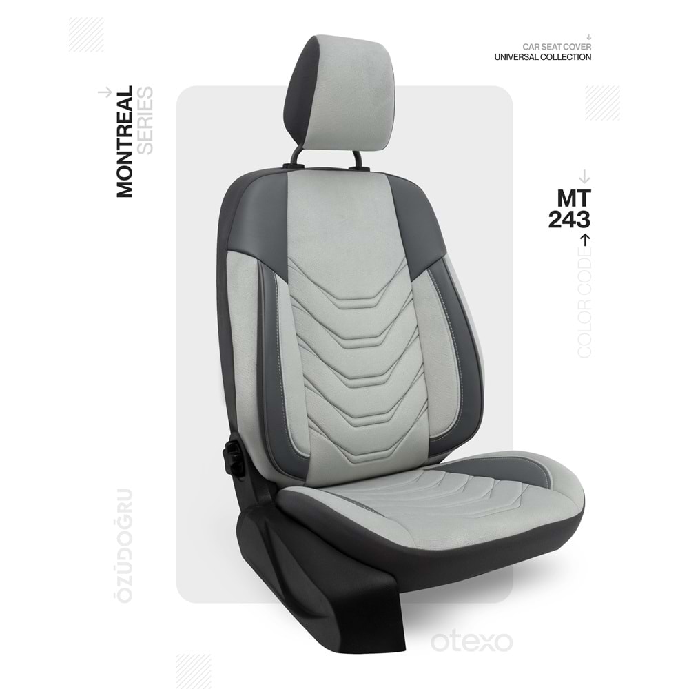 Oto Kılıf ( BabyFace) ( Montreal ) Ticari 2+1 - MT-243-Füme/Gri