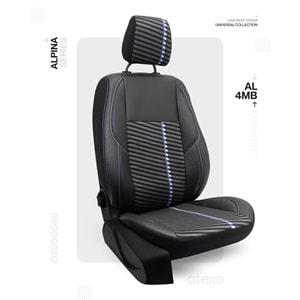 Oto Kılıf ( Alpina ) - Al-4MB-Mavi/Beyaz