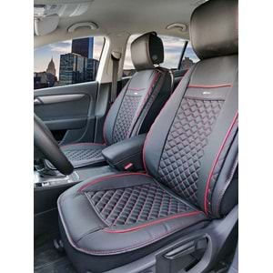 Takmatik (Kaptone) - 185-991 Deri-Siyah/Kırmızı İp