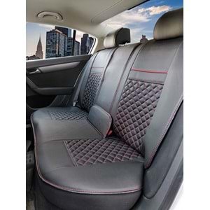 Takmatik (Kaptone) - 185-991 Deri-Siyah/Kırmızı İp