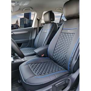 Takmatik (Kaptone) - 185-991 Deri-Siyah/Mavi İp