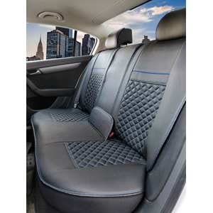 Takmatik (Kaptone) - 185-991 Deri-Siyah/Mavi İp