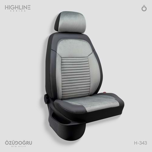 Oto Kılıf ( Highline ) 2+1 Ticari - H-343-BabyFace Açık Gri/Füme