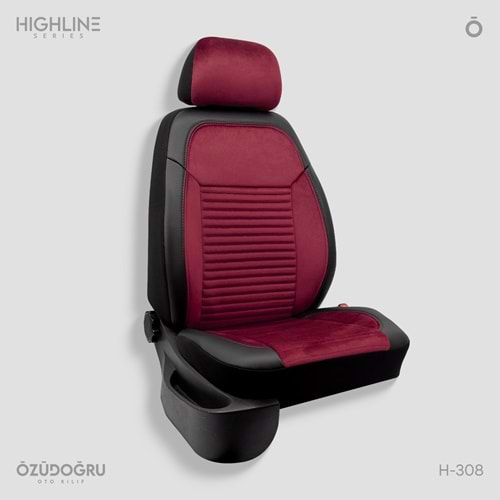 Oto Kılıf ( Highline ) - H-308-BabyFace Bordo/Siyah