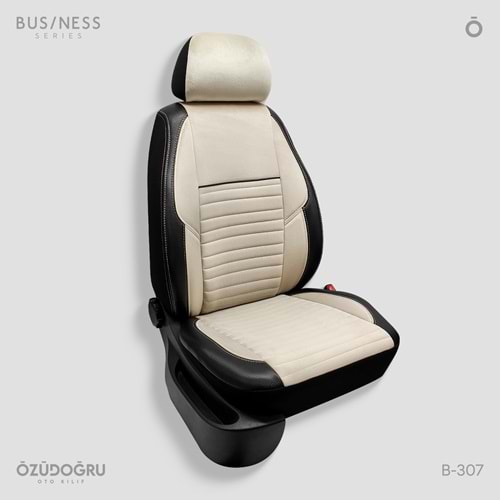 Oto Kılıf ( Orjinal ) ( Business ) - B-307-Krem/Siyah