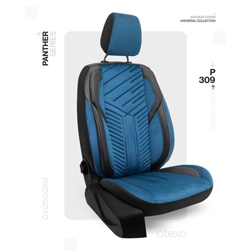 Oto Kılıf ( Orjinal ) ( Panter ) - P-309-Siyah/Mavi