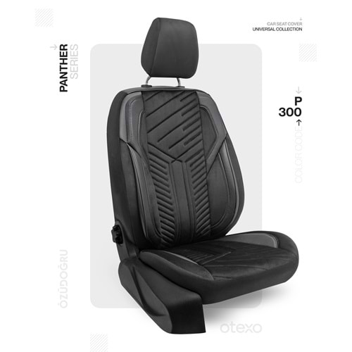 Oto Kılıf ( Panter ) 2+1 Ticari - PT-300-Siyah/Siyah