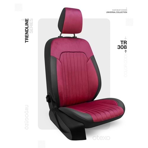 Oto Kılıf ( Trendline ) - TR-308-BabyFace Bordo/Siyah