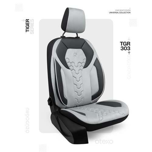 Oto Kılıf ( Tiger ) - TGR-303-BabyFace Siyah/Gri