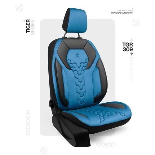 Oto Kılıf ( Tiger ) - TGR-309-BabyFace Siyah/Mavi