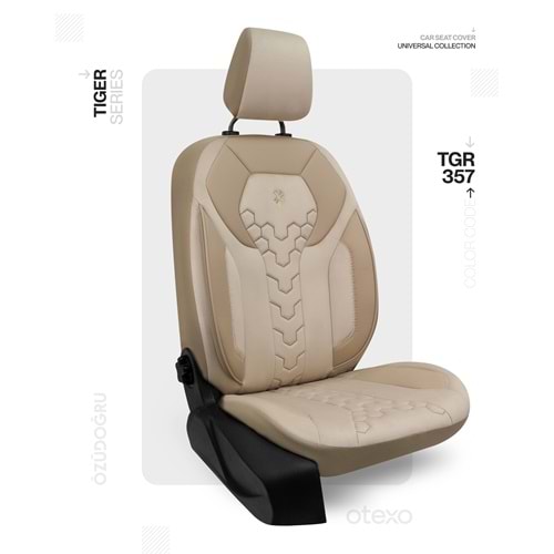 Oto Kılıf ( Tiger ) - TGR-357-BabyFace Krem/Krem