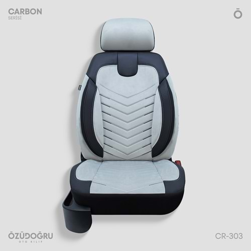 Oto Kılıf ( Carbon / Standart ) - CR-303-Gri/Siyah