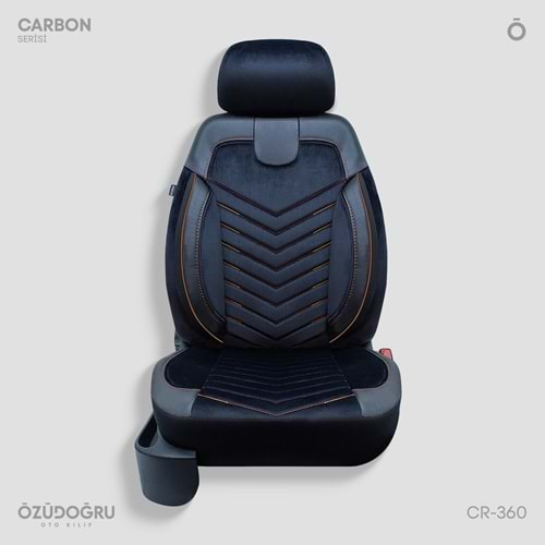 Oto Kılıf ( Carbon / Ticari 2+1 ) - CR-360-Siyah/Taba İp