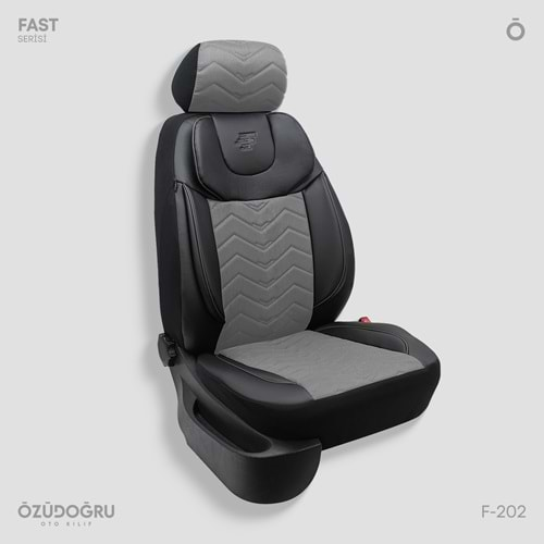 Oto Kılıf ( Orjinal ) ( Fast ) - F-202-Kumaş-A.Gri/Siyah