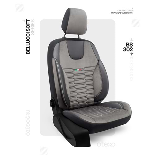 Oto Kılıf ( Bellucci Soft/BabyFace ) Transit 2+1 Eski Model - BS-302-Siyah/Füme