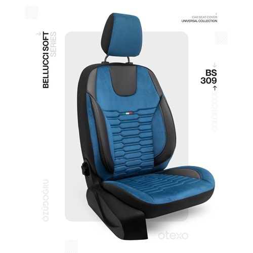 Oto Kılıf ( Bellucci Soft/BabyFace ) Transit 2+1 Eski Model - BS-309-Siyah/Mavi