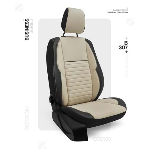 Oto Kılıf ( Orjinal ) ( Business ) - B-307-Krem/Siyah
