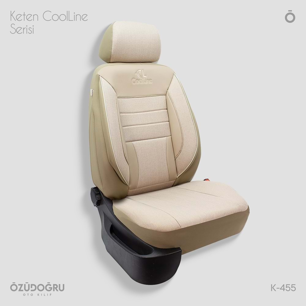 Oto Kılıf ( Orjinal ) ( Coolline ) - K-455-Keten-Krem/Krem