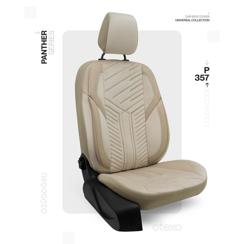 Oto Kılıf ( Orjinal ) ( Panter ) - P-357-Krem/Krem