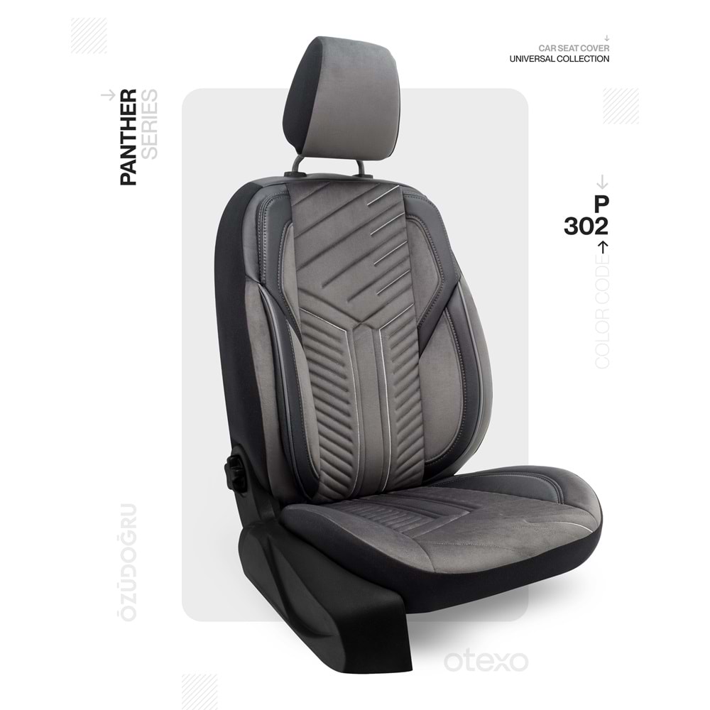 Oto Kılıf ( Panter ) 2+1 Ticari - PT-302-Füme/Siyah