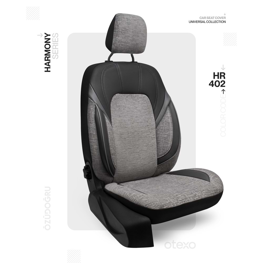 Oto Kılıf ( Orjinal ) ( Harmony ) - HR-402-Siyah/Gri