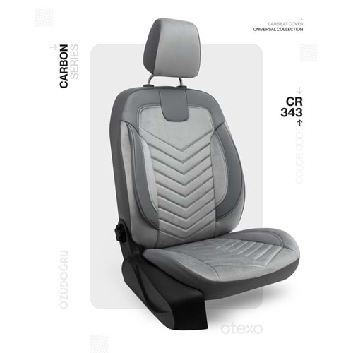 Oto Kılıf ( Carbon / Standart ) - CR-343-Gri/Füme
