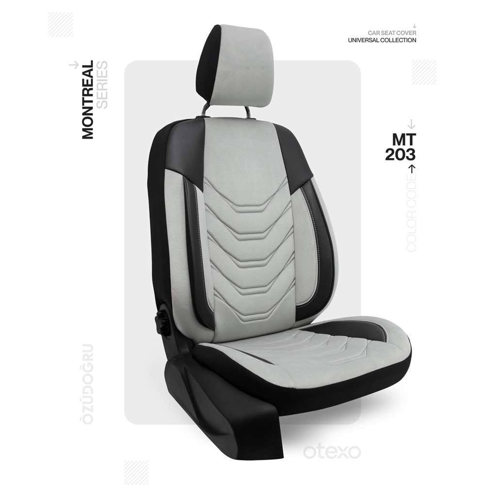 Oto Kılıf ( BabyFace) ( Montreal ) - MT-203-Siyah/Gri