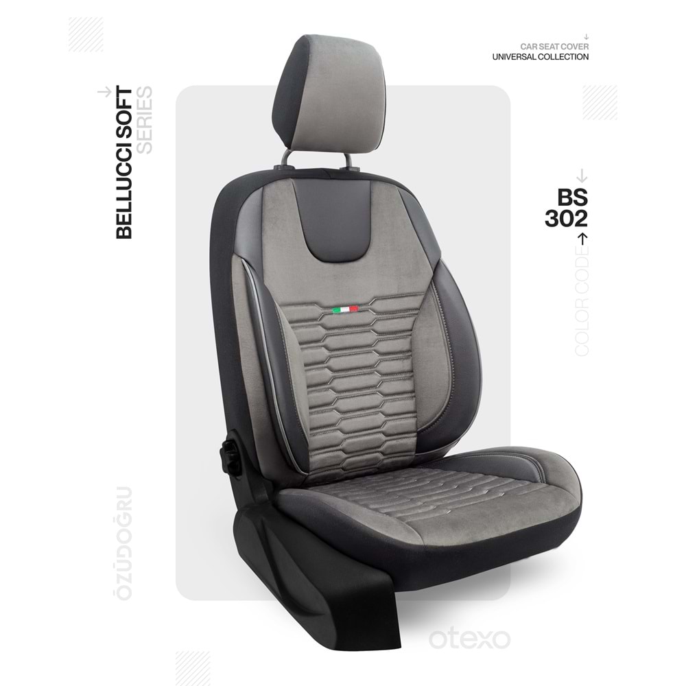 Oto Kılıf ( Bellucci Soft/BabyFace ) Transit 2+1 Eski Model - BS-302-Siyah/Füme