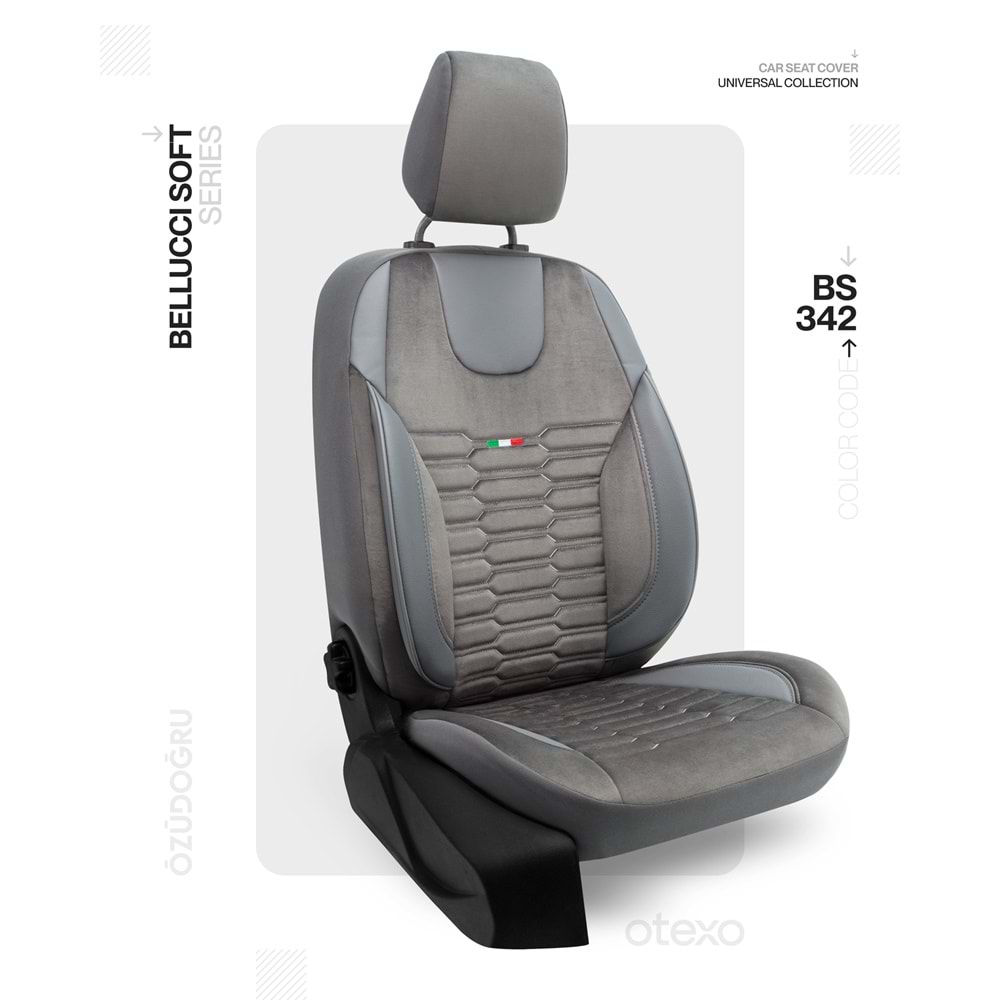 Oto Kılıf ( Bellucci Soft/BabyFace ) Transit 2+1 Eski Model - BS-342-Füme/Füme